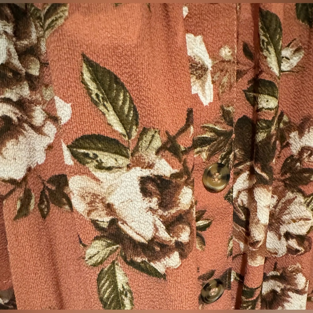🤎 J FOR JUSTIFY Floral Short Sleeve Lined Dress - Picture 3 of 5